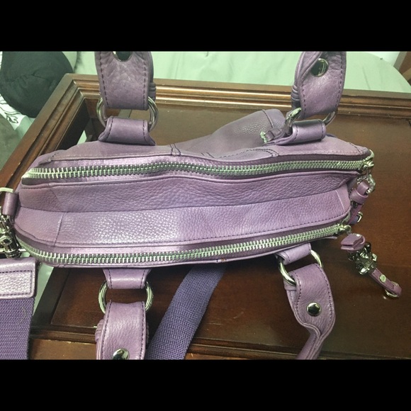 George Gina and Lucy Purple Leather Handbag - Picture 3 of 5